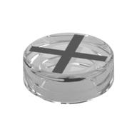 Visuel indicatif Rebrickable de Tuile ronde 1 x 1 avec motif imprimé noir 'X' (Tile Round 1 x 1 with Black 'X' Print)