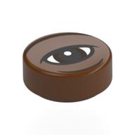Visuel indicatif Rebrickable de Tuile ronde 1 x 1 avec motif imprimé œil noir (Tile Round 1 x 1 with Black Eye Print)