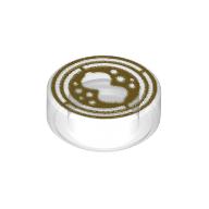 Visuel indicatif Rebrickable de Tuile ronde 1 x 1 avec motif imprimé sablier tourneur de temps or (Tile Round 1 x 1 with Gold Time Turner Hourglass Print)