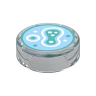 Visuel indicatif Rebrickable de Tuile ronde 1 x 1 avec motif imprimé de bactéries (Tile Round 1 x 1 with Bacteria Print)