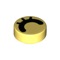 Visuel indicatif Rebrickable de Tuile ronde 1 x 1 avec motif œil / Cils noir fermé (Tile Round 1 x 1 with Black Closed Eye / Eyelash Print)