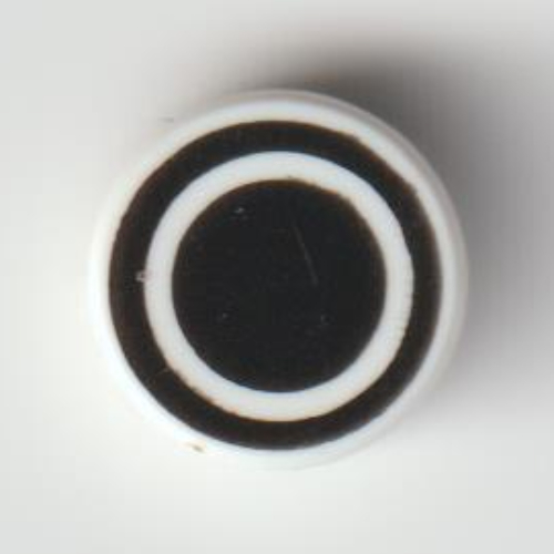 Visuel indicatif Rebrickable de Tuile ronde 1 x 1 avec motif imprimé cercle noir et anneau noir (Tile Round 1 x 1 with Black Circle and Black Ring Print)