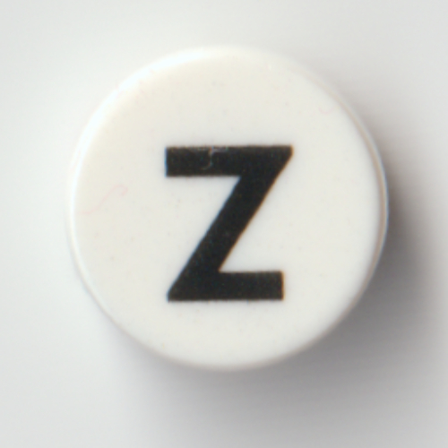Visuel indicatif Rebrickable de Tuile ronde 1 x 1 avec motif imprimé noir 'Z' (Tile Round 1 x 1 with Black 'Z' Print)