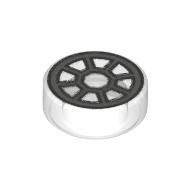 Visuel indicatif Rebrickable de Tuile ronde 1 x 1 avec motif imprimé Cockpit gris foncé (Tile Round 1 x 1 with Dark Bluish Grey Cockpit Print)