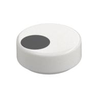 Tuile ronde 1 x 1 avec motif noir à pois/cercle/œil (Tile Round 1 x 1 with Black Off-Center Dot/Circle/Eye Print)