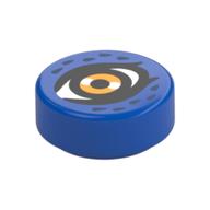 Visuel indicatif Rebrickable de Tuile ronde 1 x 1 avec motif imprimé œil orange clair (Tile Round 1 x 1 with Bright Light Orange Eye Print)
