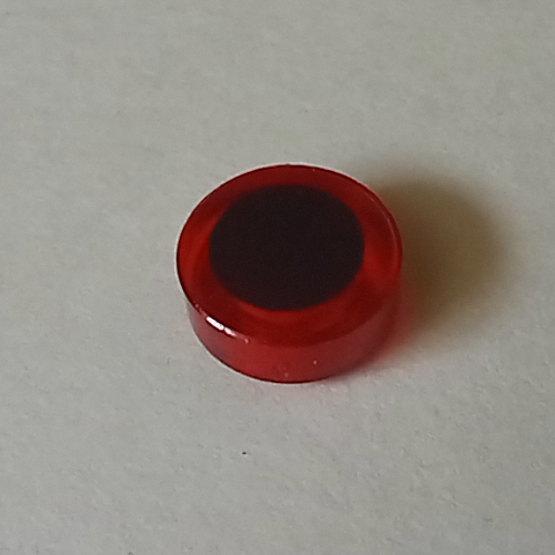 Visuel indicatif Rebrickable de Tuile ronde 1 x 1 avec motif noir imprimé dot/cercle (Tile Round 1 x 1 with Black Dot/Circle Print)