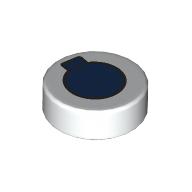 Visuel indicatif Rebrickable de Tuile ronde 1 x 1 avec cercle bleu foncé, motif imprimé carré (Tile Round 1 x 1 with Dark Blue Circle, Square Print)