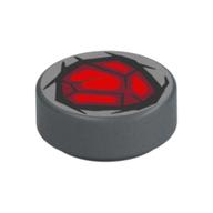 Visuel indicatif Rebrickable de Tuile ronde 1 x 1 avec gem rouge intégré (pierre de sang) imprimé (Tile Round 1 x 1 with Embedded Red Gem (Blood Stone) Print)