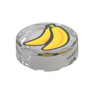 Visuel indicatif Rebrickable de Tuile ronde 1 x 1 avec motif imprimé Bananes (Tile Round 1 x 1 with Bananas Print)