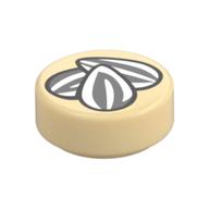 Visuel indicatif Rebrickable de Tuile ronde 1 x 1 avec motif imprimé graines de tournesol (Tile Round 1 x 1 with Sunflower Seeds Print)