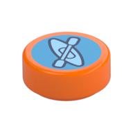 Visuel indicatif Rebrickable de Tuile ronde 1 x 1 avec motif imprimé Kayak (badge Kayak) (Tile Round 1 x 1 with Kayak Print (Kayak Badge))