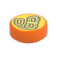 Visuel indicatif Rebrickable de Tuile ronde 1 x 1 avec motif imprimé corde (insigne d'escalade) (Tile Round 1 x 1 with Rope Print (Climbing Badge))