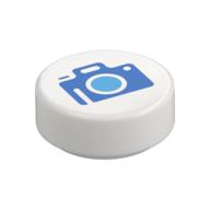 Visuel indicatif Rebrickable de Tuile ronde 1 x 1 avec motif imprimé appareil photo bleu (Tile Round 1 x 1 with Blue Camera Print)