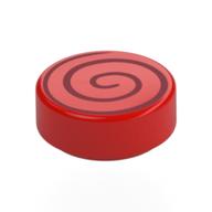 Visuel indicatif Rebrickable de Tuile ronde 1 x 1 avec motif imprimé tourbillon noir (Tile Round 1 x 1 with Black Swirl Print)