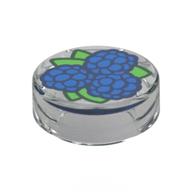 Visuel indicatif Rebrickable de Tuile ronde 1 x 1 avec motif imprimé de mûres (Tile Round 1 x 1 with Blackberries Print)