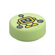 Visuel indicatif Rebrickable de Tuile ronde 1 x 1 avec motif imprimé Toy Robot (Tile Round 1 x 1 with Toy Robot Print)