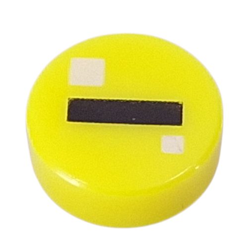 Visuel indicatif Rebrickable de Tuile ronde 1 x 1 avec œil, motif imprimé Iris étroit (Tile Round 1 x 1 with Eye, Narrow Iris Print)