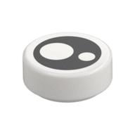 Visuel indicatif Rebrickable de Tuile ronde 1 x 1 avec motif imprimé œil Noir avec Deux Elèves (Tile Round 1 x 1 with Black Eye with Two Pupils Print)