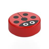 Visuel indicatif Rebrickable de Tuile ronde 1 x 1 avec motif imprimé coccinelle / coccinelle (Tile Round 1 x 1 with Ladybug / Ladybird Print)