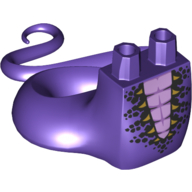 Visuel indicatif Rebrickable de Bas du corps avec queue avec lavande Bella, noir / or échelles (Lower Body with Tail with Lavender Bella, Black/Gold Scales)