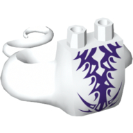 Visuel indicatif Rebrickable de Bas du corps avec queue avec écailles violet foncé imprimé (Lower Body with Tail with Dark Purple Scales Print)