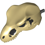 Visuel indicatif Rebrickable de Partie du corps animal, Dinosaure, Tête de Tyrannosaurus Rex avec connecteur, Motif imprimé crâne (Animal Body Part, Dinosaur, Tyrannosaurus Rex Head with Pin, Skull Print)