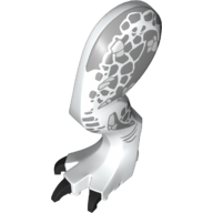 Visuel indicatif Rebrickable de Partie du corps animal, Dinosaure, Jambe Indominus Rex, Gauche, avec connecteur, Gris clair (Animal Body Part, Dinosaur, Indominus Rex Leg, Left, with Pin, Light Bluish Gray Scales Print)