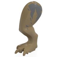 Visuel indicatif Rebrickable de Partie du corps animal, dinosaure, tyrannosaurus rex / indominus rex / carnotaurus jambe, à gauche, avec connecteur avec des marques bleu sable imprimé (Animal Body Part, Dinosaur, Tyrannosaurus Rex / Indominus Rex / Carnotaurus Leg, Left, with Pin with Sand Blue Markings Print)