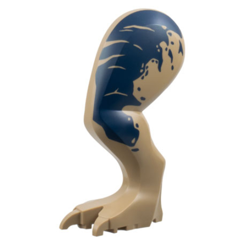 Visuel indicatif Rebrickable de Partie du corps animal, Dinosaure, Tyrannosaurus Rex Leg, Gauche avec motif imprimé Taches bleu foncé (Animal Body Part, Dinosaur, Tyrannosaurus Rex Leg, Left with Dark Blue Spots Print)