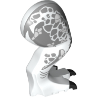 Visuel indicatif Rebrickable de Partie du corps animal, Dinosaure, Jambe Indominus Rex, droite, avec connecteur, écailles gris clair (Animal Body Part, Dinosaur, Indominus Rex Leg, Right, with Pin, Light Bluish Gray Scales Print)