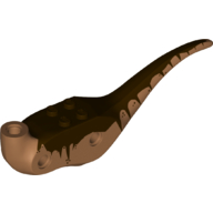 Visuel indicatif Rebrickable de Partie du corps animal, dinosaure, corps de rapace avec des marques marron foncé imprimé (Animal Body Part, Dinosaur, Raptor Body with Dark Brown Markings Print)