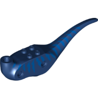 Visuel indicatif Rebrickable de Partie du corps animal, dinosaure, corps de rapace avec des rayures bleues (Animal Body Part, Dinosaur, Raptor Body with Blue Stripes)