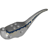 Visuel indicatif Rebrickable de Partie du corps d'animal, dinosaure, corps de rapace avec des lignes bleues et des taches (Animal Body Part, Dinosaur, Raptor Body with Blue Lines and Spots)