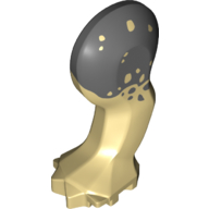 Visuel indicatif Rebrickable de Partie du corps animal, dinosaure, tricératops jambe, gauche, avant, avec connecteur, motif imprimé gris bleu foncé (Animal Body Part, Dinosaur, Triceratops Leg, Left, Front, with Pin, Dark Bluish Grey Print)