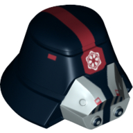 Casque sith trooper avec mince bande rouge et motif imprimé impérial (Helmet Sith Trooper with Thin Red Stripe and Imperial Print)