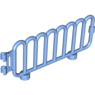 Visuel indicatif Rebrickable de Garde-corps de clôture Duplo avec dessus festonné et attaches à l'extrémité (Duplo Fence Railing with Scalloped Top and Clips on End)