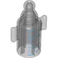 Visuel indicatif Rebrickable de Duplo biberon avec bébé éléphants et lignes d'échelle motif imprimé (Duplo Baby Bottle with Baby Elephants and Scale Lines Print)