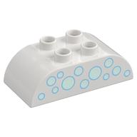 Visuel indicatif Rebrickable de Duplo brique 2 x 4 haut incurvé avec motif imprimé Bulles (Duplo Brick 2 x 4 Curved Top with Bubbles Print)