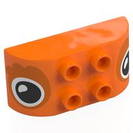 Visuel indicatif Rebrickable de Duplo brique 2 x 4 haut incurvé avec motif imprimé Yeux (Duplo Brick 2 x 4 Curved Top with Eyes Print)