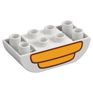 Visuel indicatif Rebrickable de Duplo brique 2 x 4 fond incurvé avec motif imprimé ruche (Duplo Brick 2 x 4 Curved Bottom with Beehive Print)