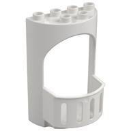 Visuel indicatif Rebrickable de Mur Duplo 4 x 3 x 5 tourelle incurvée avec balcon - Château (Duplo Building Wall 4 x 3 x 5 Curved Turret with Balcony - Castle)