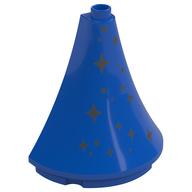 Visuel indicatif Rebrickable de Duplo bâtiment toit flèche moitié 4,5 x 2 x 4 avec motif imprimé étoiles d'argent (Duplo Building Roof Spire Half 4.5 x 2 x 4 with Silver Stars Print)