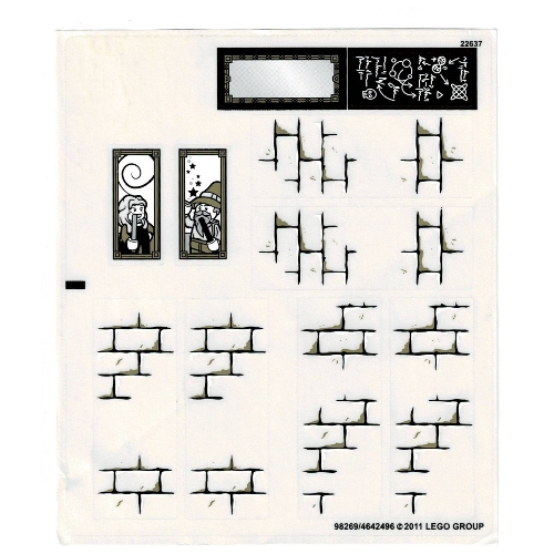 Visuel indicatif Rebrickable de Feuille d’autocollants pour le set 4867-1 (Sticker Sheet for Set 4867-1)