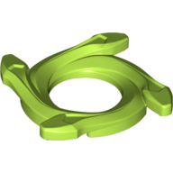 Visuel indicatif Rebrickable de Anneau 4 x 4 avec 2 x 2 trous et 4 têtes de serpent et écailles d'or Motif imprimé serpent (couronne Ninja) (Ring 4 x 4 with 2 x 2 Hole and 4 Snake Head Ends and Gold Scales Snake Print (Ninjago Spinner Crown))