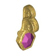 Accessoires de coiffure bijou avec connecteur ornée motif imprimé pierre violette (Headwear Accessory Jewel with Ornate Pin Purple Stone Print)