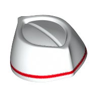 Chapeau, Boucher avec motif imprimé rouge (Hat, Butcher with Red Stripe Print)