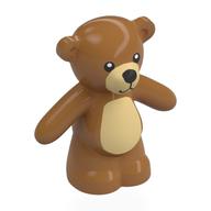 Visuel indicatif Rebrickable de Animal, ours / nounours, bras vers le bas avec des yeux noirs, le nez et la bouche / beige ventre motif imprimé (Animal, Bear / Teddy, Arms Down with Black Eyes, Nose and Mouth / Tan Belly Print)