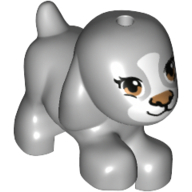 Visuel indicatif Rebrickable de Animal, Chien, Petite Marche avec Yeux Bruns et Nez et Bouche Noire (Animal, Dog, Small Walking with Brown Eyes and Nose and Black Mouth Print)