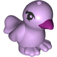 Visuel indicatif Rebrickable de Animal, Oiseau, Deux pieds avec bec magenta et motif yeux noirs (Animal, Bird, Two Feet with Magenta Beak and Black Eyes Pattern)